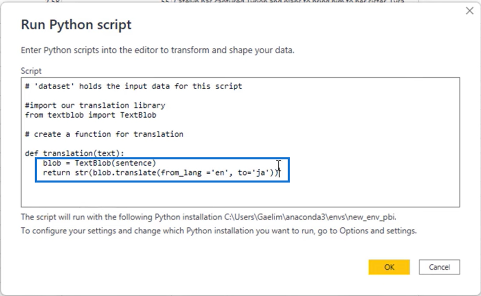 LuckyTemplates Python 教程：如何翻譯文本