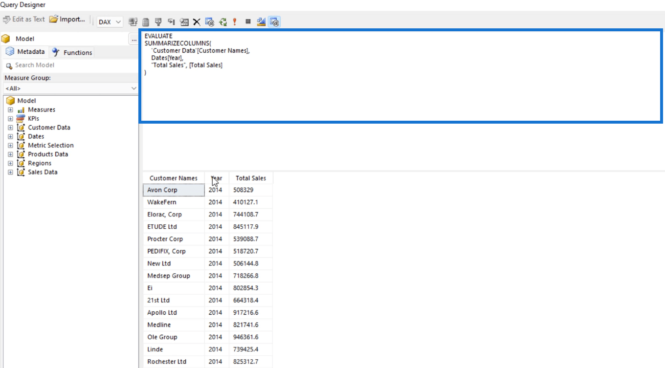 如何將數據集導入 Report Builder