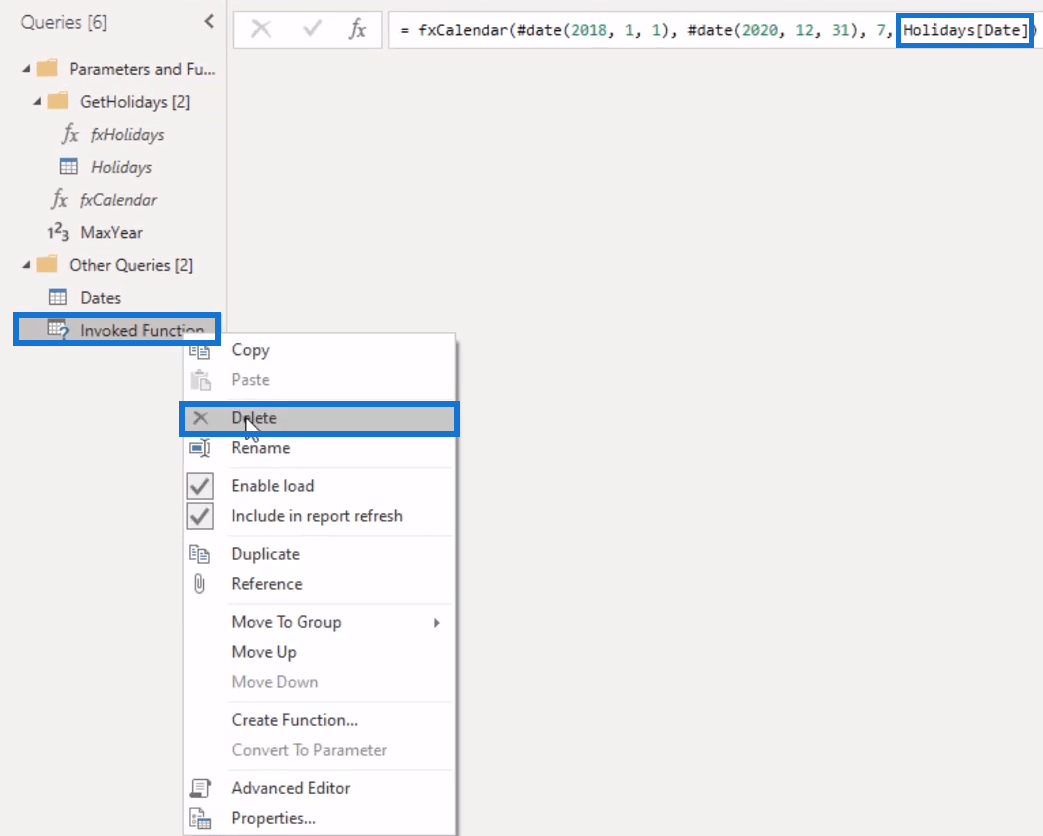 M 関数を使用して拡張 LuckyTemplates 日付テーブルを作成する