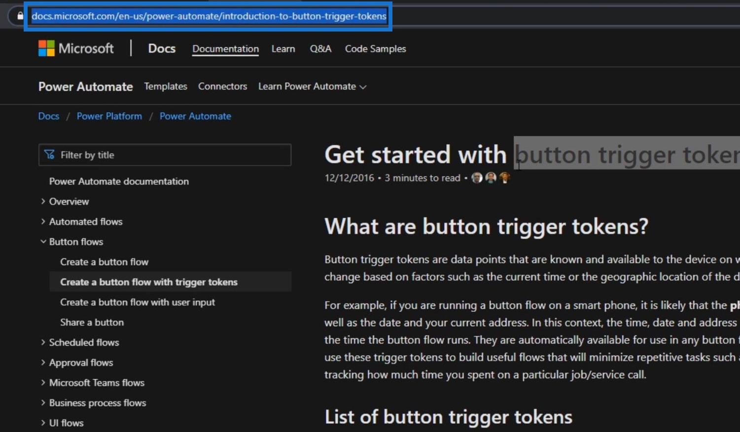 Microsoft Power Automate 中的按鈕流