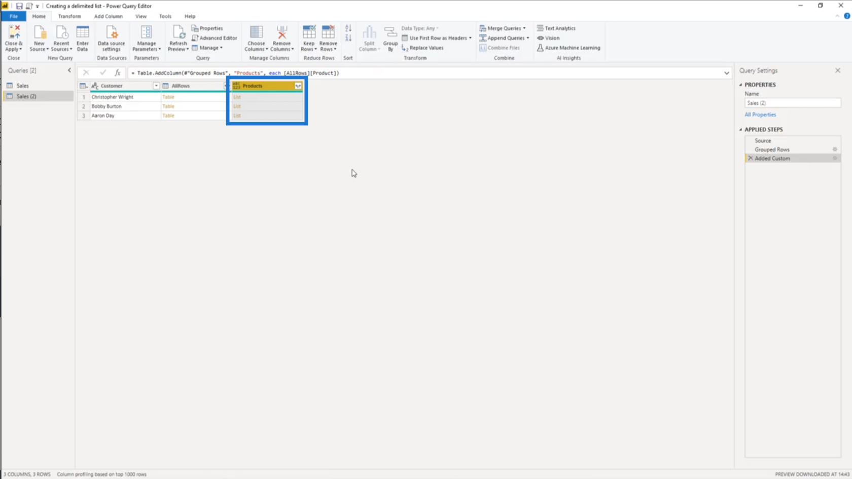 Power Query で区切りリストを作成する – クエリ エディターのチュートリアル