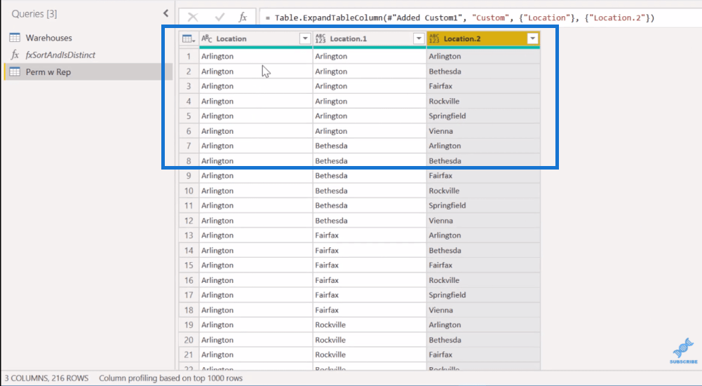 LuckyTemplates で Power Query を使用した組み合わせ分析