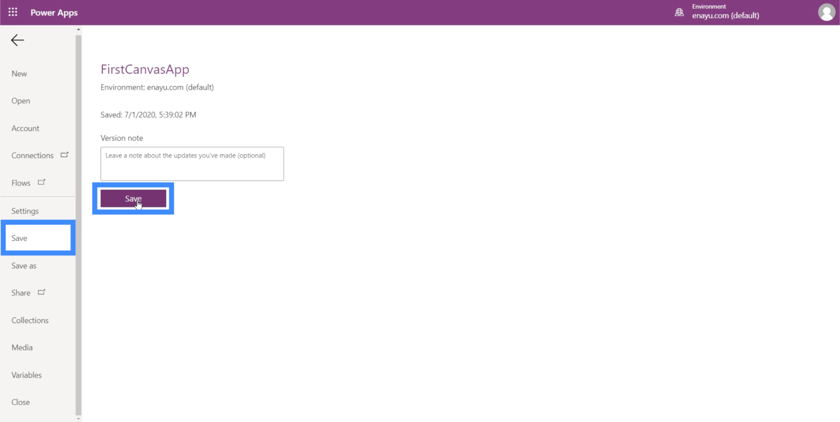 發布 PowerApps 應用程序和更改屏幕順序
