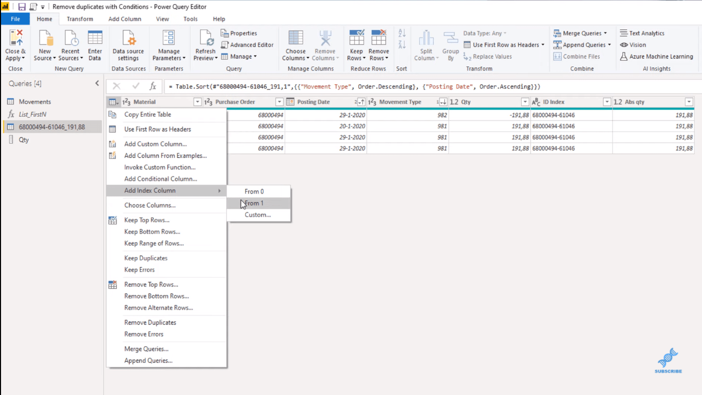 LuckyTemplates Power Query: removendo linhas duplicadas