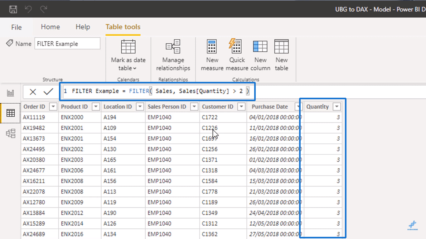 在 LuckyTemplates 中使用 DAX 表函數