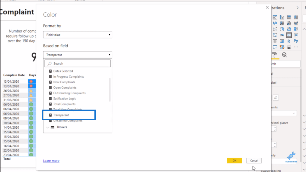 レポート画像の LuckyTemplates ツールチップ