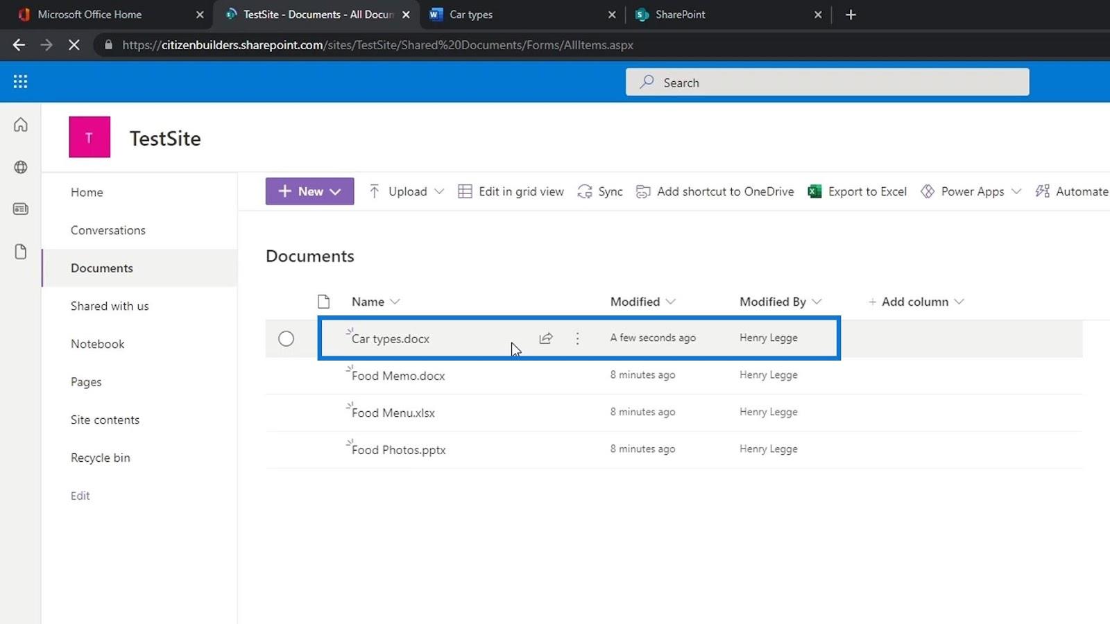 SharePoint 文檔庫 |  初學者教程