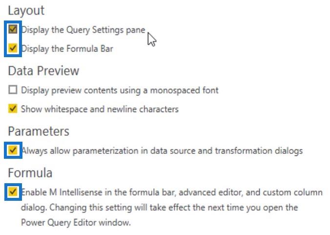 Power Query ツール、タブ、ユーザー インターフェイス