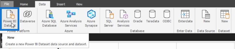 如何將數據集導入 Report Builder