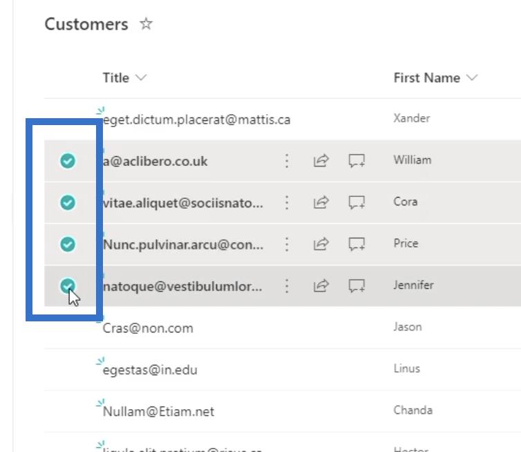SharePoint リスト アイテム: 単一および複数のアイテムの編集