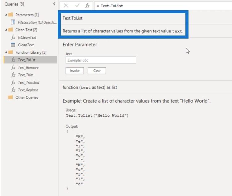 Power Query でのカスタム テキスト クリーニング関数の作成