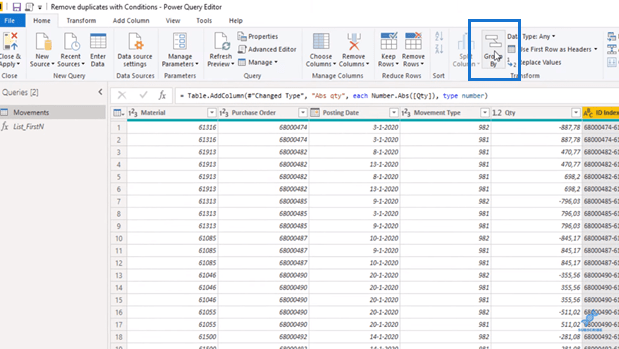 LuckyTemplates Power Query: removendo linhas duplicadas