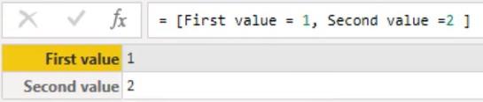 レコード値 – Power Query の構造化された値