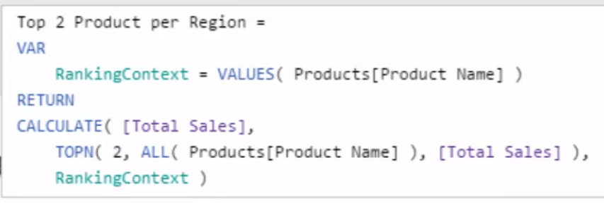 DAX を使用して LuckyTemplates で各地域のトップ製品を見つける