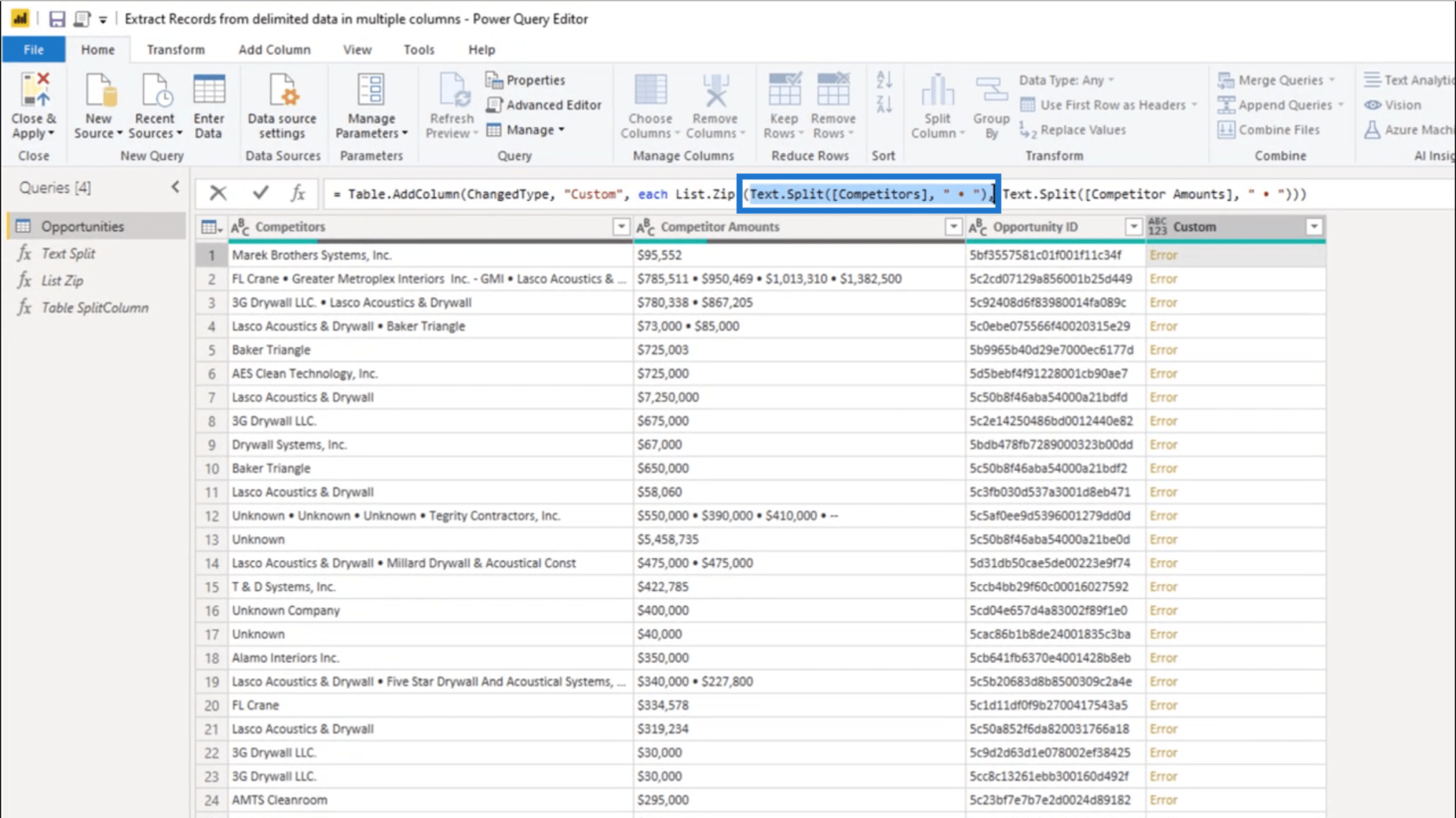 区切り文字で区切られたデータ – LuckyTemplates を使用したレコードの抽出