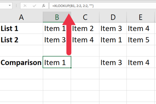 VLOOKUP を使用して Excel の 2 つの列を比較する方法