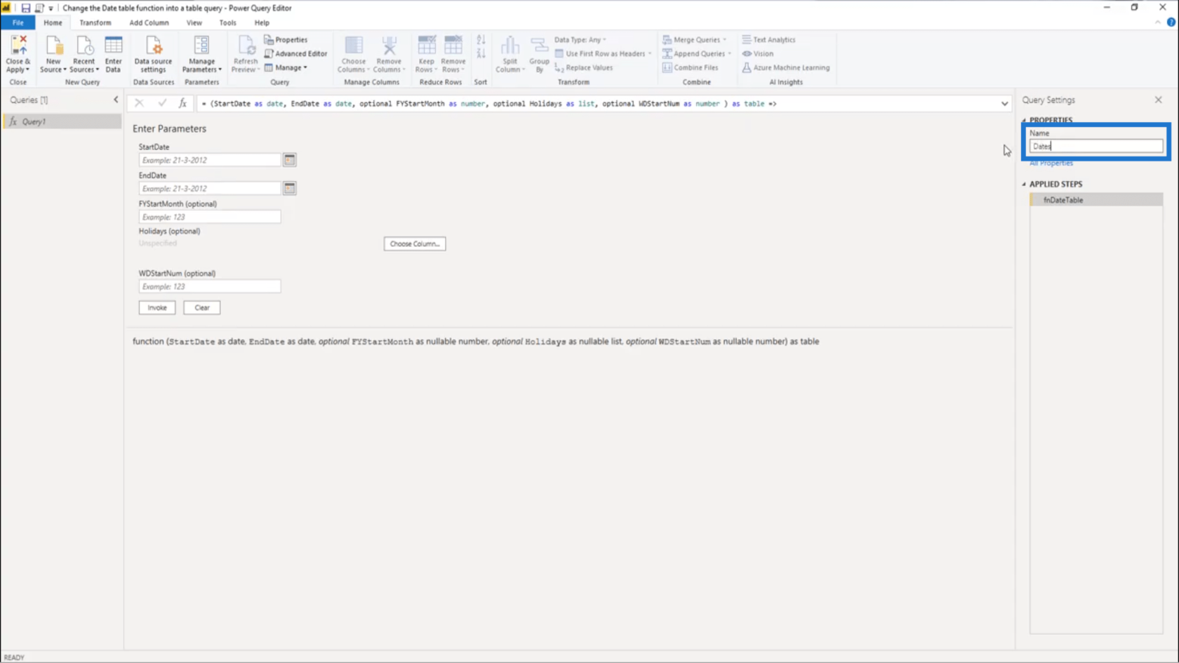 LuckyTemplates で日付テーブル関数をテーブル クエリに変換する