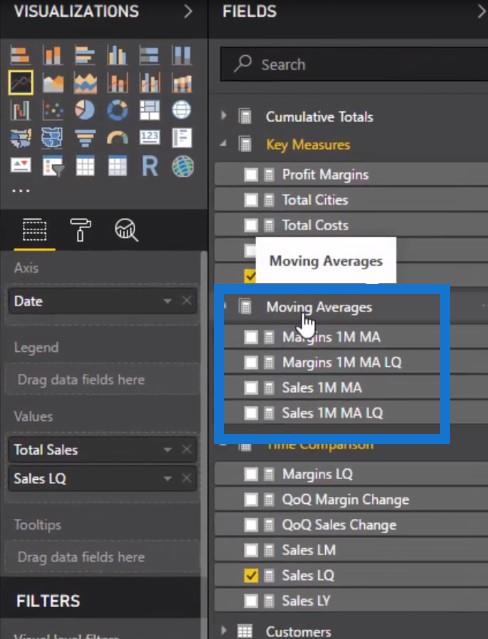 在 LuckyTemplates 中使用移動平均線顯示趨勢