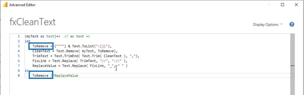 Power Query でのカスタム テキスト クリーニング関数の作成