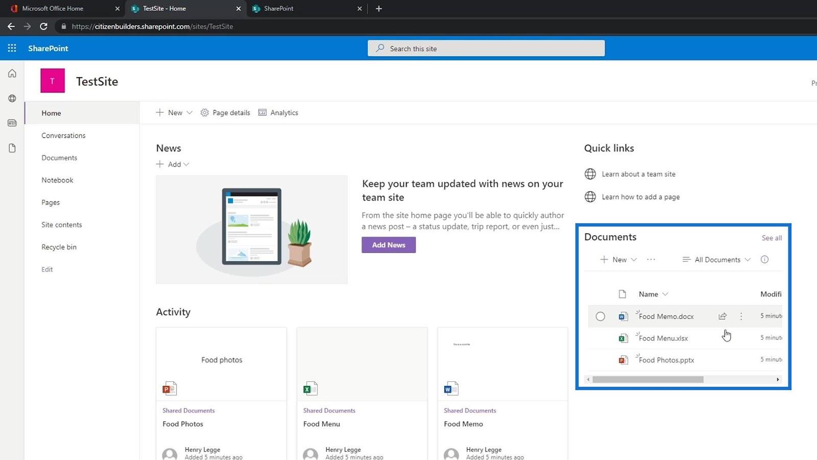 SharePoint 文檔庫 |  初學者教程
