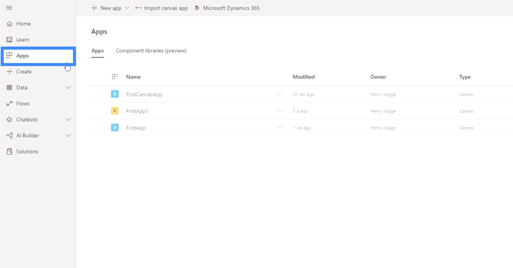 發布 PowerApps 應用程序和更改屏幕順序