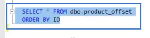 OFFSET と FETCH を使用した SQL データ抽出