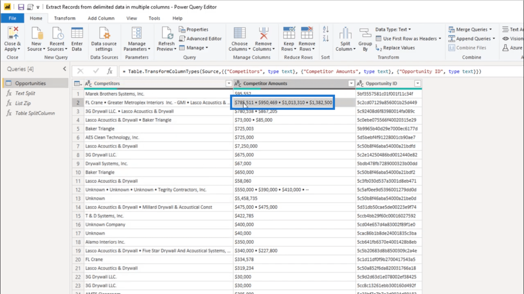 区切り文字で区切られたデータ – LuckyTemplates を使用したレコードの抽出