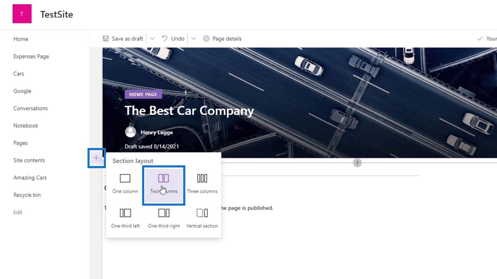Übersicht und Erstellung der SharePoint-Homepage