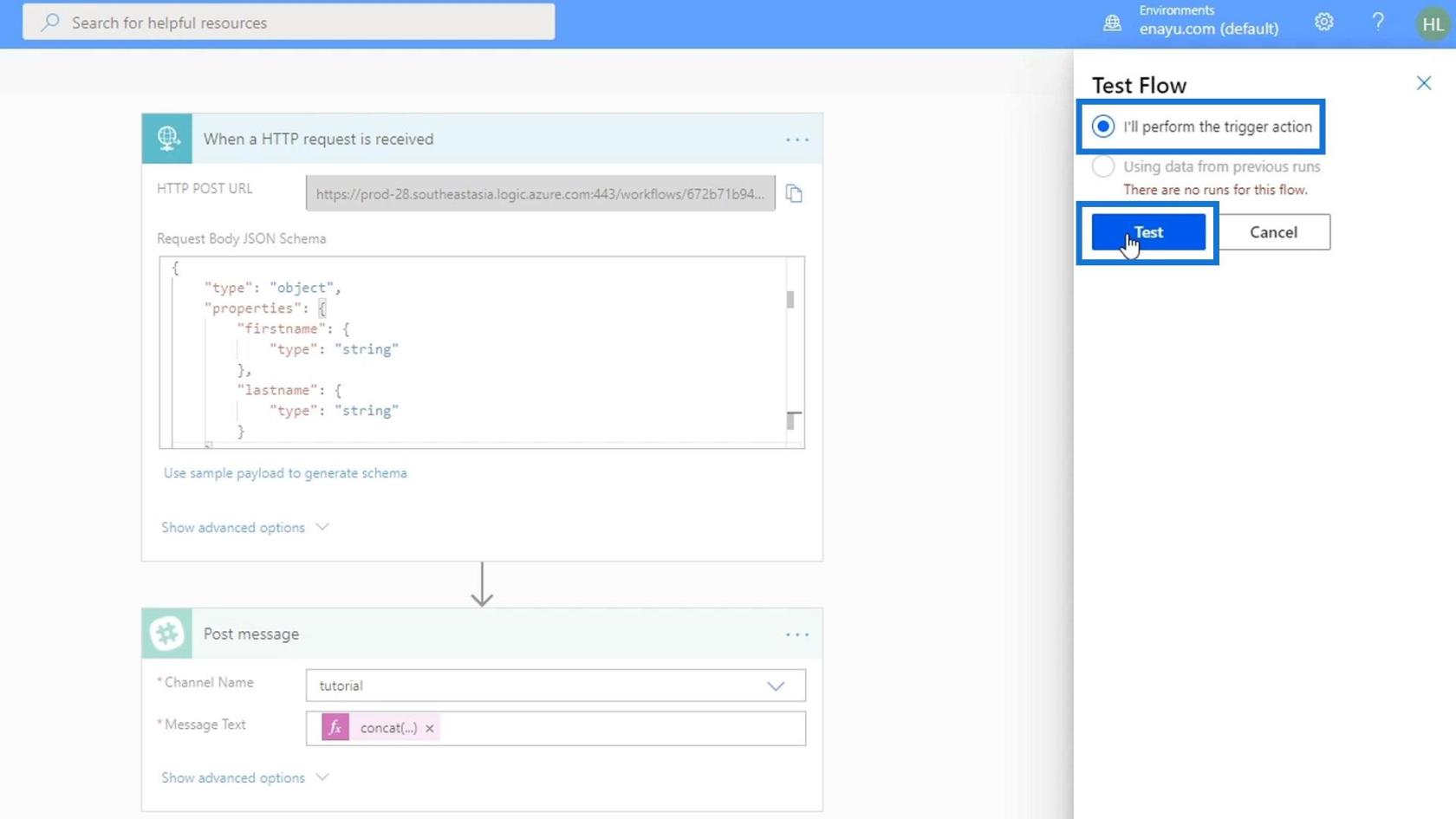 Microsoft Flow HTTP トリガー |  Power Automate のチュートリアル
