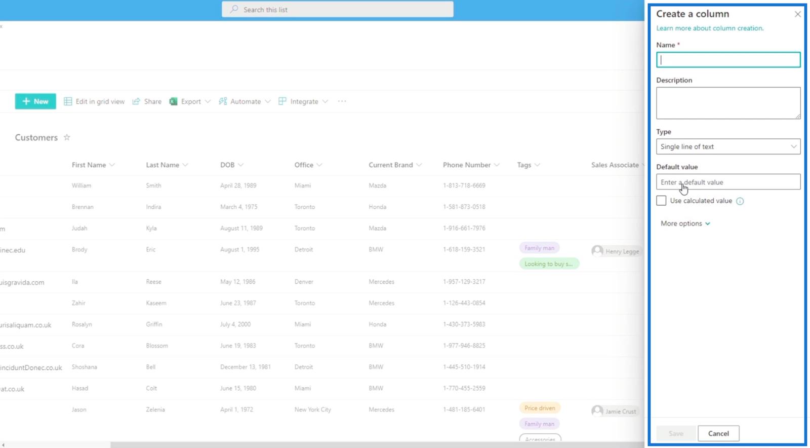 SharePoint の計算列 |  概要