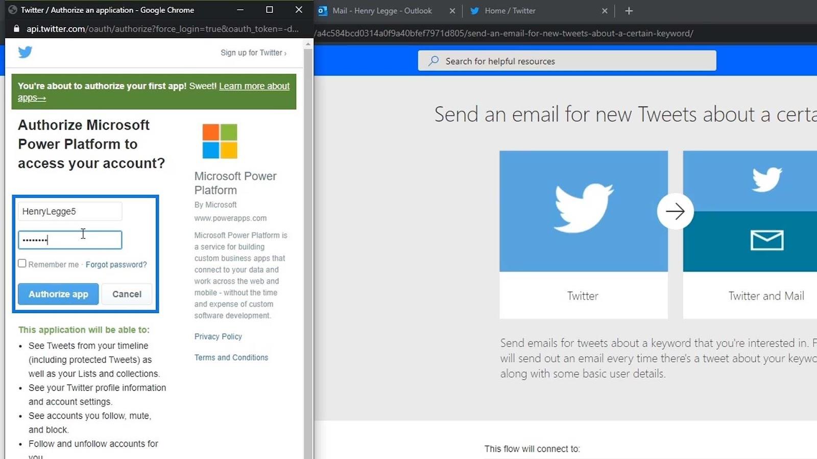 Microsoft Power Automate の自動化されたフロー