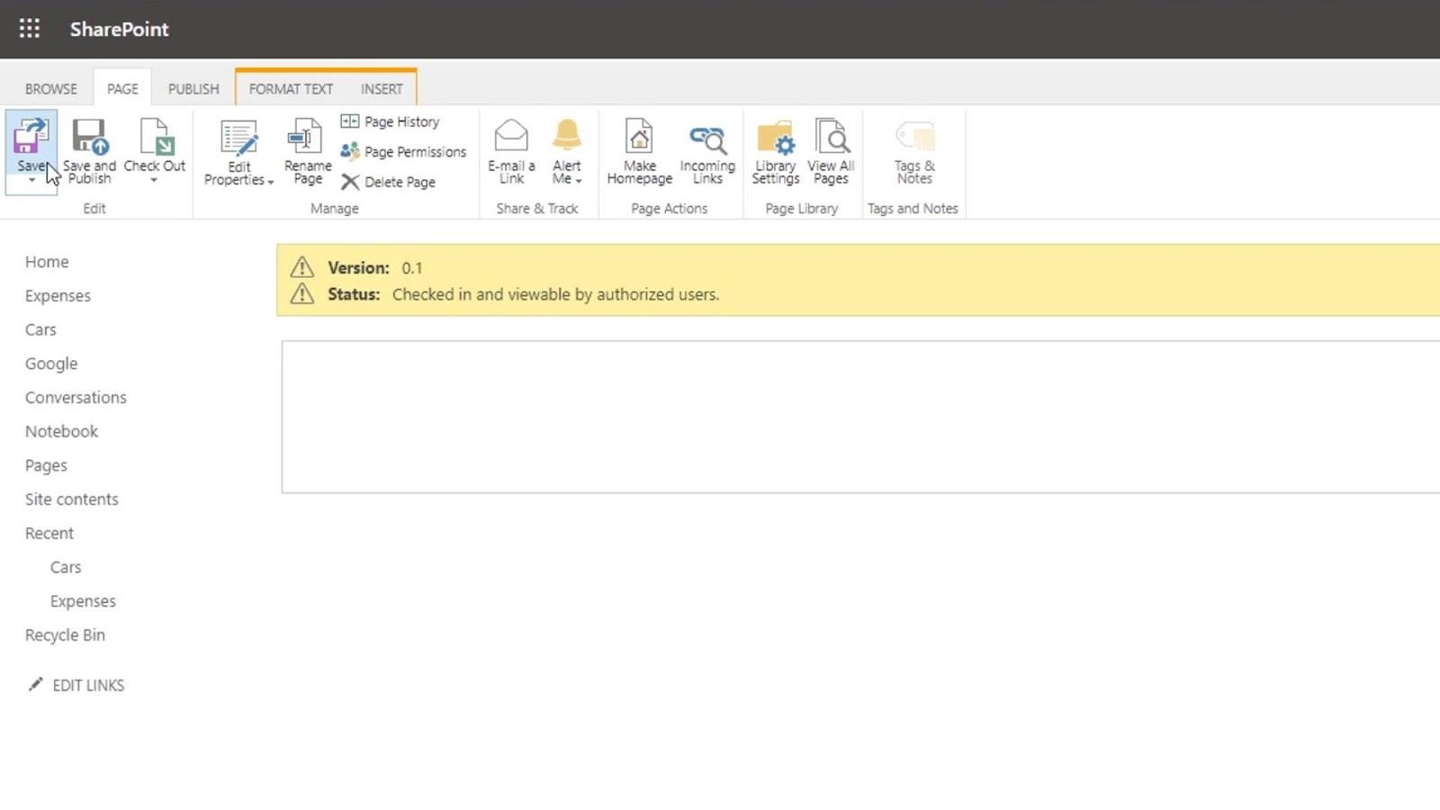 SharePoint 頁面 |  不同類型的介紹