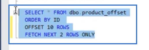 OFFSET と FETCH を使用した SQL データ抽出