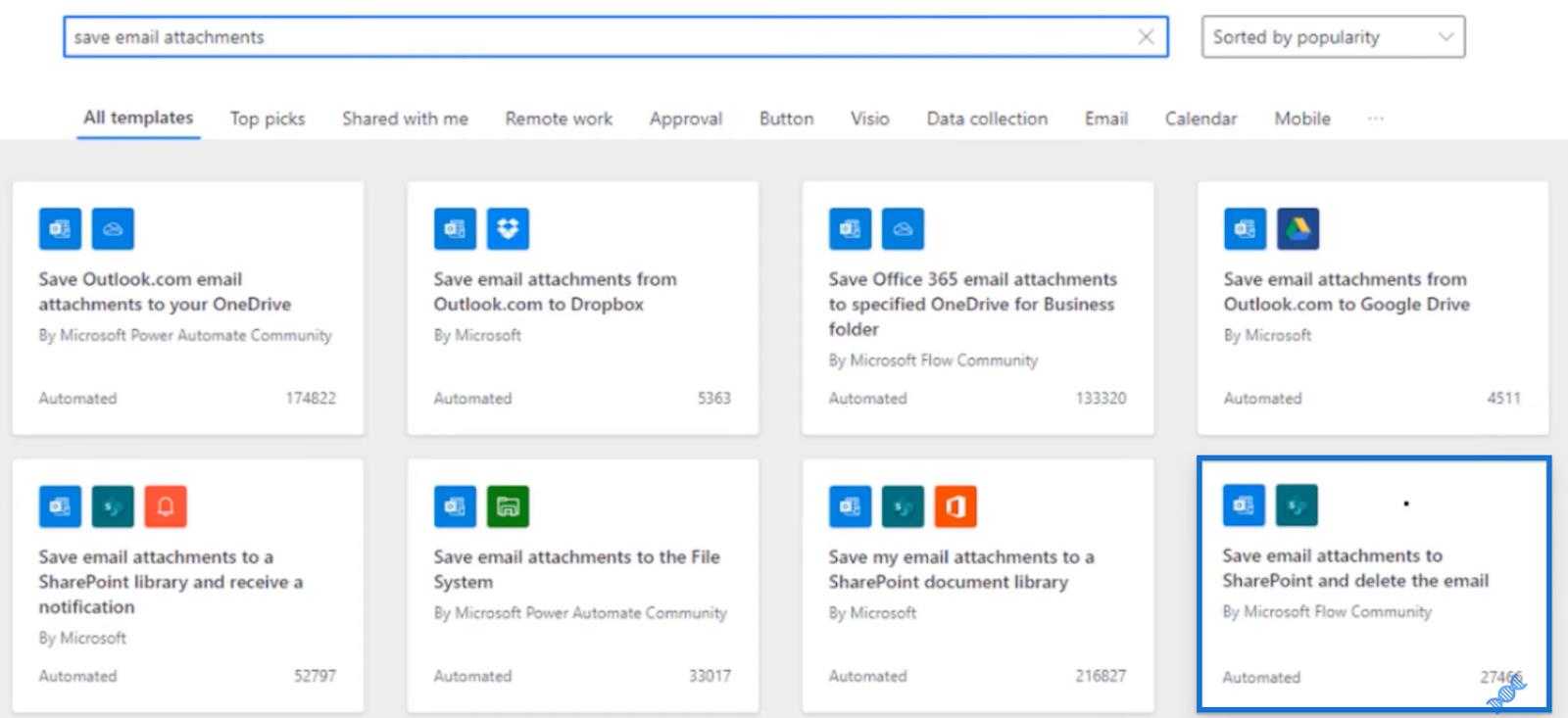 Speichern Sie E-Mail-Anhänge in SharePoint mit Power Automate