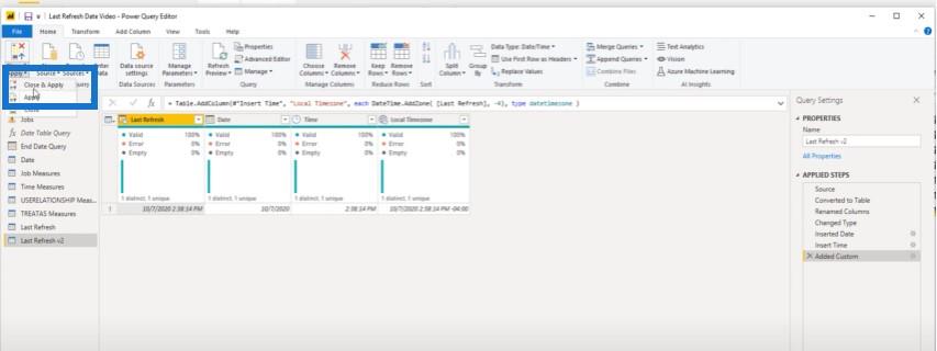 LuckyTemplates レポートに最終更新日時を表示する